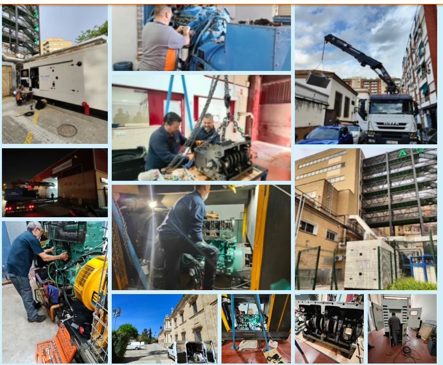 Cuadro de trabajo y mantenimiento de grupos electrógenos SELECON